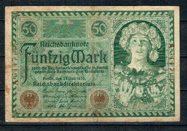 Germania 1920 - 50 Mark, circulata