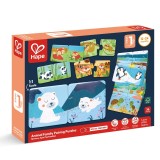 Puzzle Hape Potriveste Perechea Animale si Pui, 36 Piese, Joc Educativ, 1 An+, 2 Ani+