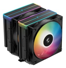 Cooler procesor deepcool ag620 argb v2 negru marime heatsink 161x136x129mm 2 ventilatoare argb viteza ventilator