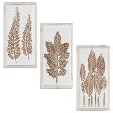 vidaXL Decorațiuni Artă 3 pcs Maro și alb 40 x 40 x 1,5 cm 42046760