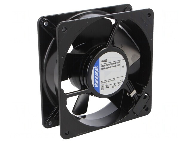 Ventilator Axial AC 115VAC 119x119x38mm 180m3/h 45dBA 50Hz