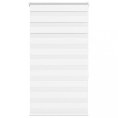 vidaXL Jaluzea tip zebra alb lățime țesătură 70,9 cm poliester