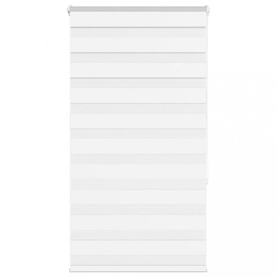 vidaXL Jaluzea tip zebra alb lățime țesătură 70,9 cm poliester foto
