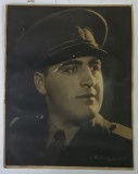 STUDIO FOTO LEONARDO , PORTRETUL UNUI OFITER ROMAN , CU CHIPIU , FOTOGRAFIE , PERIOADA INTERBELICA