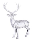 Figurina Ren Craciun acril transparent 21x9,5x24,1h