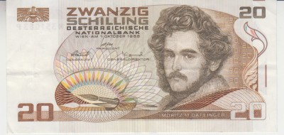 B11 - Bancnota foarte veche - Austria - 20 schilling foto