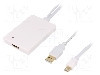 Cablu {{Tip cablu de conectare}}, HDMI soclu, mini DisplayPort mufa, USB A mufa, {{Lungime cablu}}, {{Culoare izola&#355;ie}}, LOGILINK - CV0041