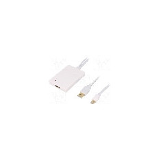 Cablu {{Tip cablu de conectare}}, HDMI soclu, mini DisplayPort mufa, USB A mufa, {{Lungime cablu}}, {{Culoare izola&#355;ie}}, LOGILINK - CV0041