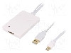 Cablu {{Tip cablu de conectare}}, HDMI soclu, mini DisplayPort mufa, USB A mufa, {{Lungime cablu}}, {{Culoare izola&amp;amp;#355;ie}}, LOGILINK - CV0041 foto