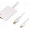 Cablu {{Tip cablu de conectare}}, HDMI soclu, mini DisplayPort mufa, USB A mufa, {{Lungime cablu}}, {{Culoare izola&amp;#355;ie}}, LOGILINK - CV0041