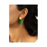 Cercei Verzi Picatura 3.5x2.5cm - 58582