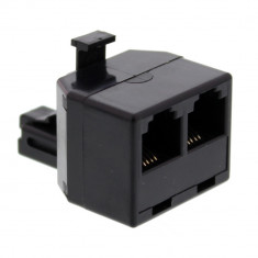 Adaptor 1xRJ11(6P4C) tata - 2x RJ11(6P4C) mama, negru Well