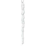 Ornament Brad Crăciun, Turture, Glitter Irizat, 16cm, Culoare Alb, Material Plastic, Oem
