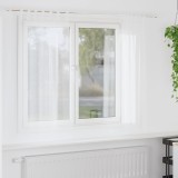 Perdele cu perdele 2 pcs Alb 140 x 175 cm Poliester