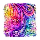 Cumpara ieftin Sticker decorativ Abstract, Roz, 55 cm, 11108ST, Oem