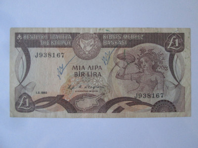 Cipru 1 Lira 1982 foto