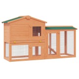 VidaXL Cușcă de exterior pentru iepuri cușcă adăpost animale mici, lemn