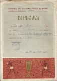 A4057N Diplomă sportivă, atletism, 1962, Rom&acirc;nia