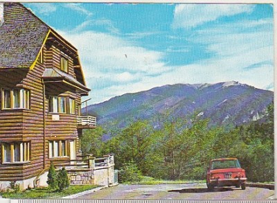 bnk cp Predeal - Vedere spre masivul Piatra Mare - circulata - marca fixa foto