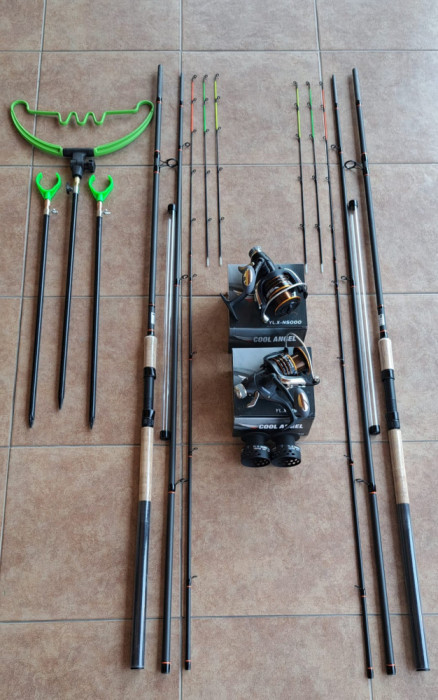 Set Lansete Feeder Carbon Robinhan Harrier 3,90m+2 Mulinete Cool Angel 5000