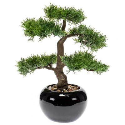 Emerald Cedru artificial bonsai, verde, 34 cm 420003 GartenMobel Dekor foto