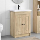 Cumpara ieftin Set de mobilier pentru baie Stejar Sonoma 78,5 x 37,5 x 81 cm