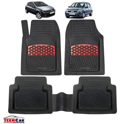 Renault Clio II Covorase Auto TeamCar&amp;reg; Tip Tavita Compatibile Hatchback (1998-2012) Red foto