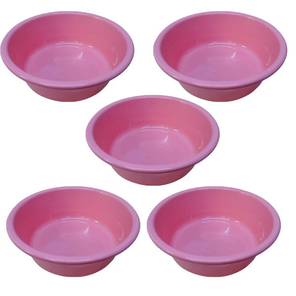 5 x Lighean rotund din plastic 8L