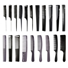 Set 20 piepteni de coafura din carbon pentru tuns negri