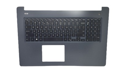 Carcasa superioara cu tastatura palmrest Laptop, Dell, Gaming G3 17 3779, P35E, 0D6NDW, GGVTH, 356C6, cu iluminare, layout US foto