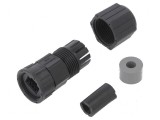 Carcasa RJ45 plastic cu filet interior, protecție IP67 prin rotire