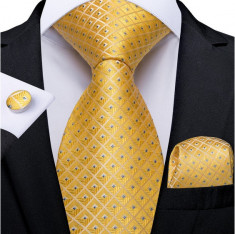 Set cravata + batista + butoni - matase - model 373 foto
