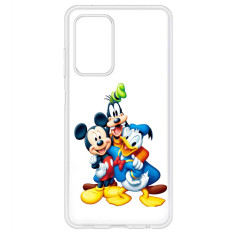 Husa Samsung Galaxy A52 5G Silicon Transparenta Model Mickey Mouse Goofy And Donald foto