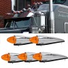 Lampa Gabarit 17 LED portocaliu cu rama cromata si garnitura din cauciuc 12-24V
