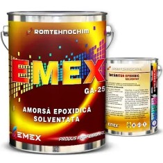 Pachet Grund Epoxidic Amorsare Solventat &ldquo;Emex&rdquo; - Transparent - Bid. 3 Kg + Intaritor 0.75 Kg