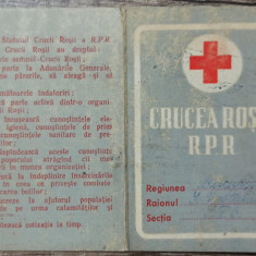 Carnet de membru Crucea Rosie RPR
