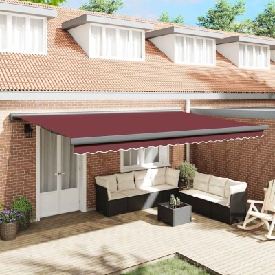 vidaXL Copertina retractabilă automat, vișiniu, 300x250 cm 3215323 foto