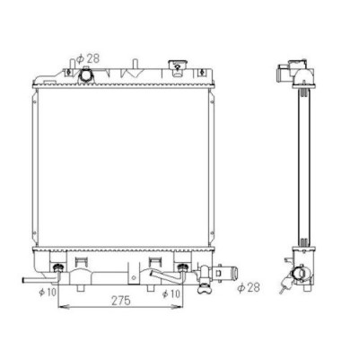 Radiator racire Mazda Demio (Dw) 10.1999-10.2002, Motorizare 1, 5 55/73kw Benzina, tip climatizare Cu/fara AC, cutie automata, diametru intrare/iesir foto