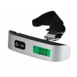 Cantar digital de mana curea, flippy, cantar portabil, cantarire bagaje, capacitate 50 kg, functie de tara, 12.5 x 2.8 x 2.8 cm, alb-negru