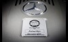 Emblema AMG Mercedes Motor Metal Gri Matt 6.5cm Banda 3M