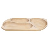 Platou lemn fag 3 compartimente 44x23x2.5cm Zilan EXT 6176