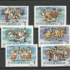 Romania MNH 1986 - Obiceiuri folclorice romanesti de Anul Nou - LP 1172 serie