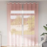 Perdele Voile cu Oelii 2 buc Roz 140x300 cm