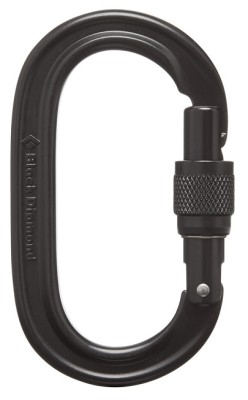 Carabiniera Oval Keylock Screwgate Negru foto