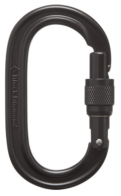 Carabiniera Oval Keylock Screwgate Negru