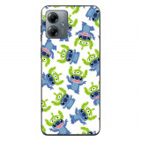 Husa compatibila cu Motorola Moto G14 Silicon Gel Tpu Model Stitch Pattern With Green Alien