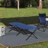 vidaXL Pat pliabil cu geantă de transport Albastru 600D Oxford Fabric