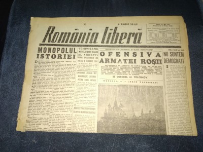 ZIARUL ROMANIA LIBERA 11 FEBRUARIE 1945 foto