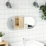 Oglinda de baie cu LED, 90x40 cm, ovala GartenMobel Dekor, vidaXL
