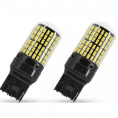 Set de 2 Becuri LED T20 semnal auto 144 led W21W